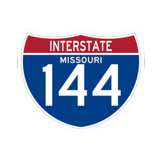 I-144 MO (Missouri) (Road Sign) STICKER Vinyl Kiss-Cut Decal 2 Inch White - The Sticker Space