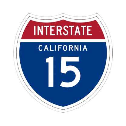 I-15 CA (California) (Road Sign) STICKER Vinyl Kiss-Cut Decal 6 Inch White - The Sticker Space