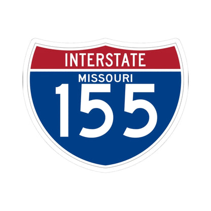 I-155 MO (Missouri) (Road Sign) STICKER Vinyl Kiss-Cut Decal 3 Inch White - The Sticker Space