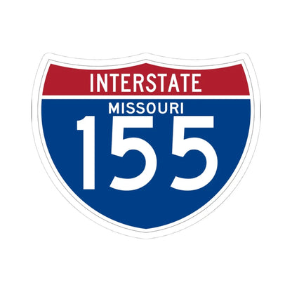 I-155 MO (Missouri) (Road Sign) STICKER Vinyl Kiss-Cut Decal 4 Inch White - The Sticker Space