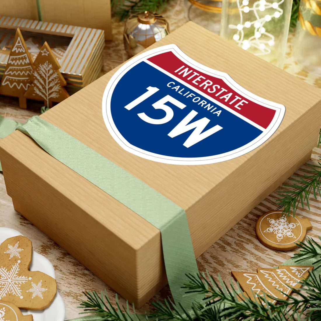 I-15W CA (California) (Road Sign) STICKER Vinyl Kiss-Cut Decal - The Sticker Space