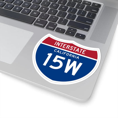 I-15W CA (California) (Road Sign) STICKER Vinyl Kiss-Cut Decal - The Sticker Space