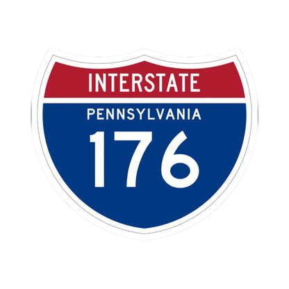 I-176 PA 1961 (Pennsylvania) (Road Sign) STICKER Vinyl Kiss-Cut Decal 2 Inch White - The Sticker Space