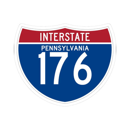 I-176 PA (Pennsylvania) (Road Sign) STICKER Vinyl Kiss-Cut Decal 3 Inch White - The Sticker Space