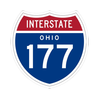 I-177 OH 1957 (Ohio) (Road Sign) STICKER Vinyl Kiss-Cut Decal 3 Inch White - The Sticker Space