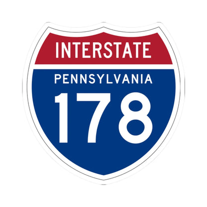 I-178 PA 1957 (Pennsylvania) (Road Sign) STICKER Vinyl Kiss-Cut Decal 2 Inch White - The Sticker Space