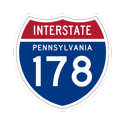 I-178 PA 1957 (Pennsylvania) (Road Sign) STICKER Vinyl Kiss-Cut Decal 3 Inch White - The Sticker Space