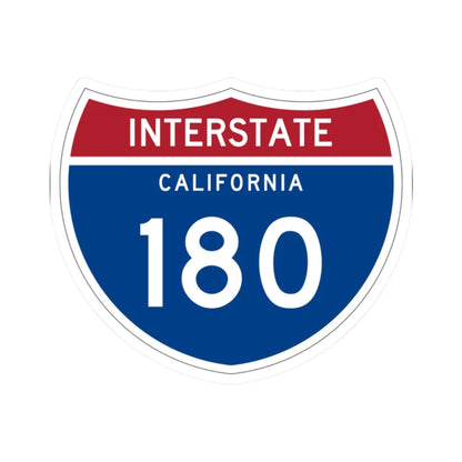 I-180 CA (California) (Road Sign) STICKER Vinyl Kiss-Cut Decal 2 Inch White - The Sticker Space