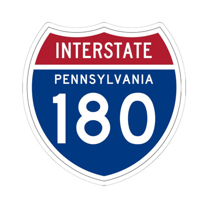 I-180 PA 1957 (Pennsylvania) (Road Sign) STICKER Vinyl Kiss-Cut Decal 6 Inch White - The Sticker Space