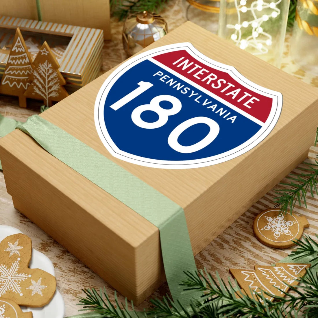 I-180 PA 1957 (Pennsylvania) (Road Sign) STICKER Vinyl Kiss-Cut Decal - The Sticker Space