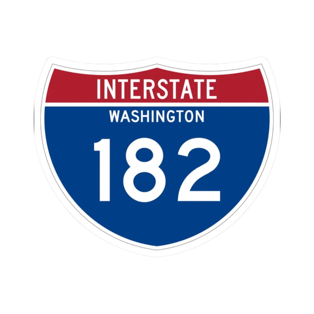 I-182 WA Metric (Washington) (Road Sign) STICKER Vinyl Kiss-Cut Decal 2 Inch White - The Sticker Space