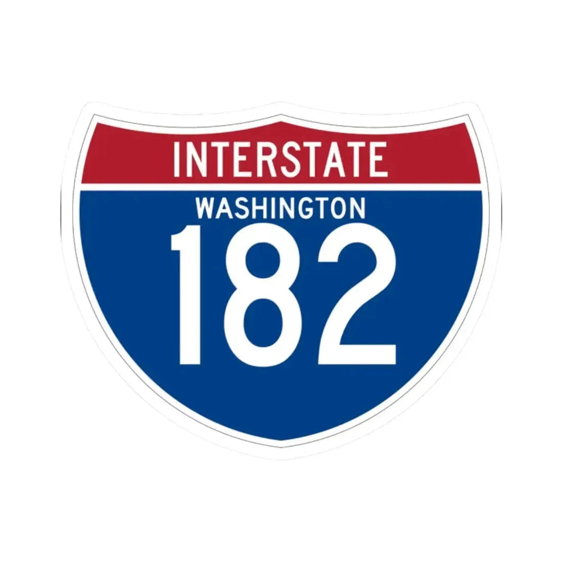 I-182 WA (Washington) (Road Sign) STICKER Vinyl Kiss-Cut Decal 2 Inch White - The Sticker Space