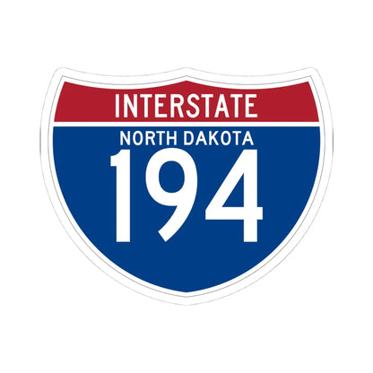 I-194 ND (North Dakota) (Road Sign) STICKER Vinyl Kiss-Cut Decal 4 Inch White - The Sticker Space