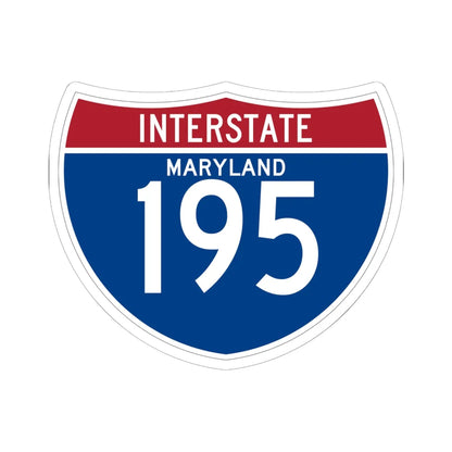 I-195 MD (Maryland) (Road Sign) STICKER Vinyl Kiss-Cut Decal 6 Inch White - The Sticker Space