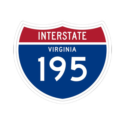 I-195 VA 1961 (Virginia) (Road Sign) STICKER Vinyl Kiss-Cut Decal 4 Inch White - The Sticker Space