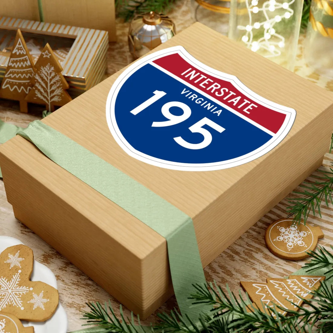 I-195 VA 1961 (Virginia) (Road Sign) STICKER Vinyl Kiss-Cut Decal - The Sticker Space