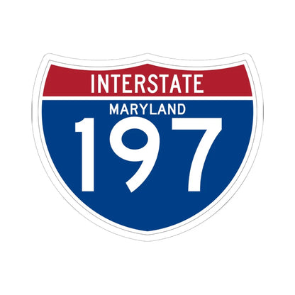 I-197 MD (Maryland) (Road Sign) STICKER Vinyl Kiss-Cut Decal 6 Inch White - The Sticker Space