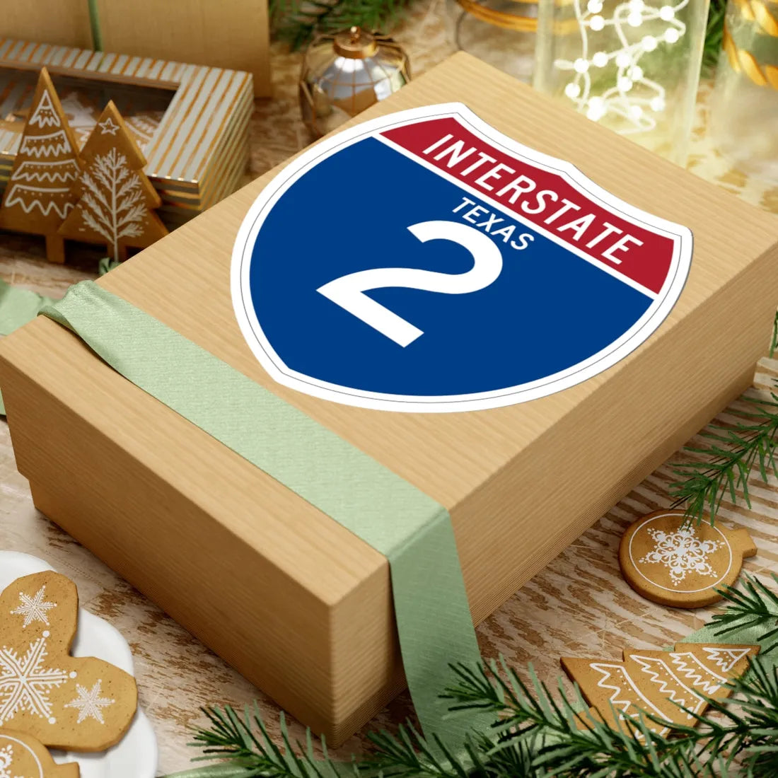 I-2 TX (Texas) (Road Sign) STICKER Vinyl Kiss-Cut Decal - The Sticker Space