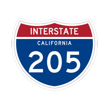 I-205 CA (California) (Road Sign) STICKER Vinyl Kiss-Cut Decal 4 Inch White - The Sticker Space