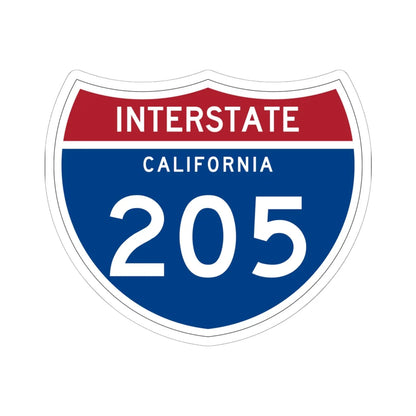 I-205 CA (California) (Road Sign) STICKER Vinyl Kiss-Cut Decal 6 Inch White - The Sticker Space