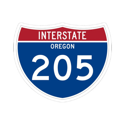 I-205 OR Metric (Oregon) (Road Sign) STICKER Vinyl Kiss-Cut Decal 4 Inch White - The Sticker Space