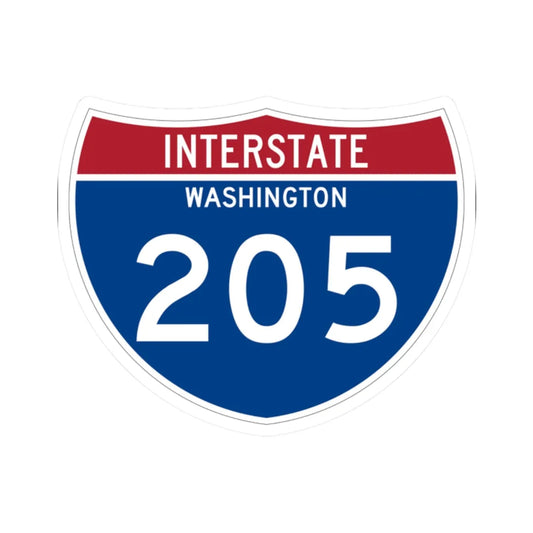 I-205 WA Metric (Washington) (Road Sign) STICKER Vinyl Kiss-Cut Decal 2 Inch White - The Sticker Space