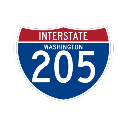 I-205 WA (Washington) (Road Sign) STICKER Vinyl Kiss-Cut Decal 2 Inch White - The Sticker Space