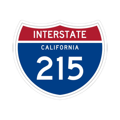 I-215 CA (California) (Road Sign) STICKER Vinyl Kiss-Cut Decal 4 Inch White - The Sticker Space