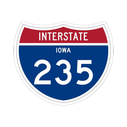 I-235 IA 1961 (Iowa) (Road Sign) STICKER Vinyl Kiss-Cut Decal 6 Inch White - The Sticker Space