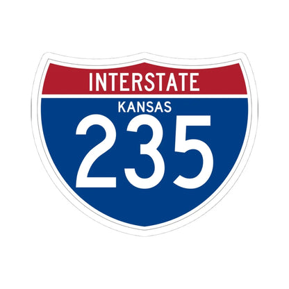 I-235 KS (Kansas) (Road Sign) STICKER Vinyl Kiss-Cut Decal 4 Inch White - The Sticker Space