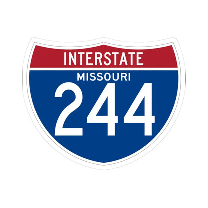I-244 MO (Missouri) (Road Sign) STICKER Vinyl Kiss-Cut Decal 3 Inch White - The Sticker Space