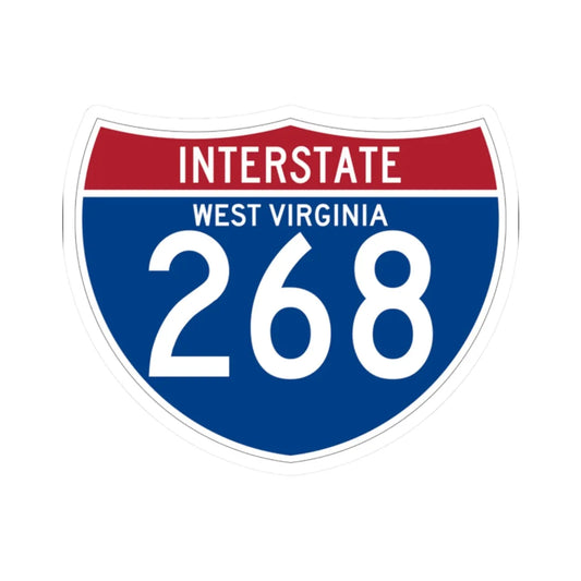 I-268 WV (Virginia) (Road Sign) STICKER Vinyl Kiss-Cut Decal 2 Inch White - The Sticker Space