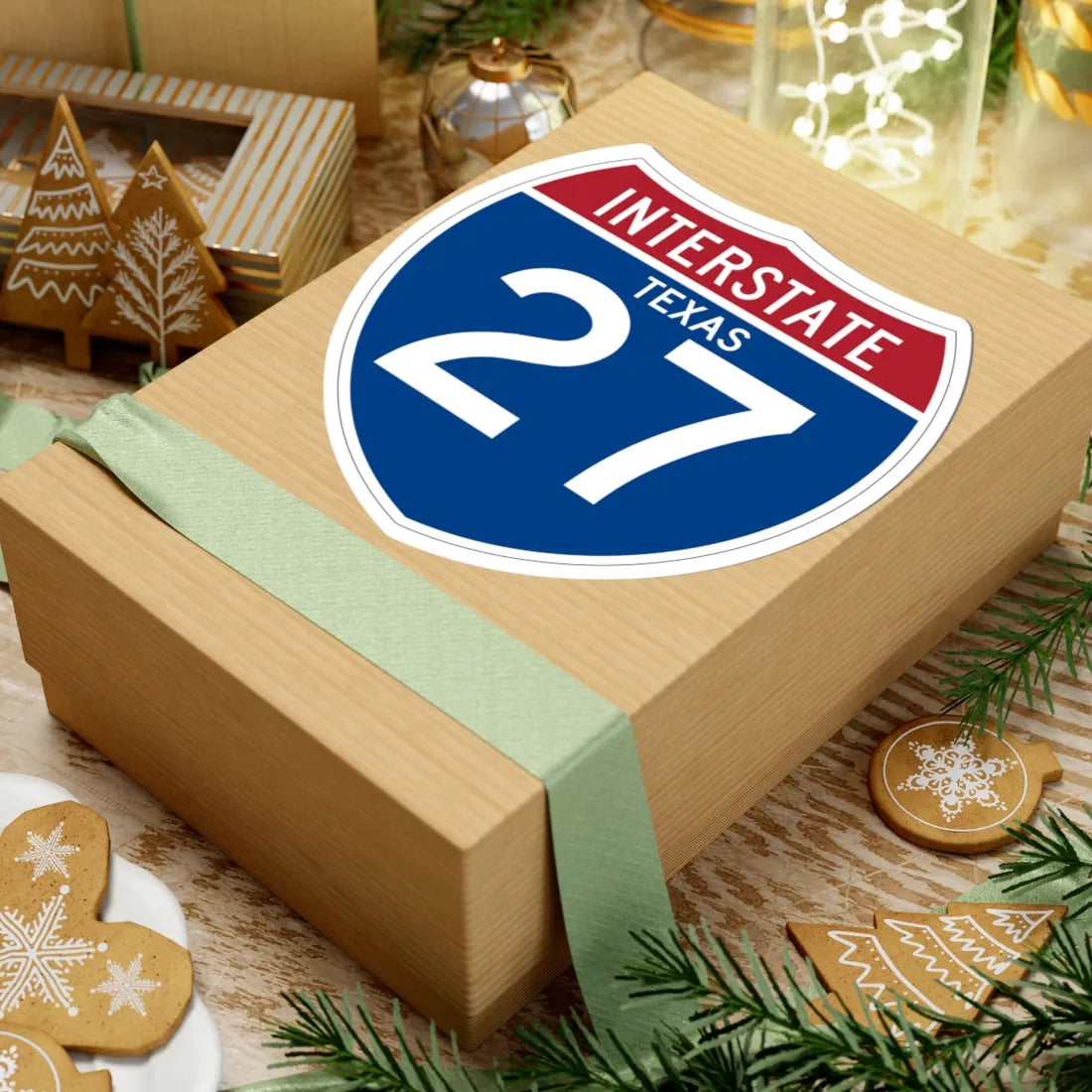 I-27 TX (Texas) (Road Sign) STICKER Vinyl Kiss-Cut Decal - The Sticker Space