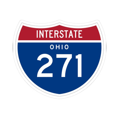 I-271 OH 1961 (Ohio) (Road Sign) STICKER Vinyl Kiss-Cut Decal 3 Inch White - The Sticker Space
