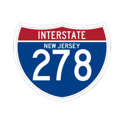 I-278 NJ (New Jersey) (Road Sign) STICKER Vinyl Kiss-Cut Decal 6 Inch White - The Sticker Space