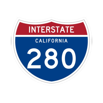 I-280 CA (California) (Road Sign) STICKER Vinyl Kiss-Cut Decal 2 Inch White - The Sticker Space