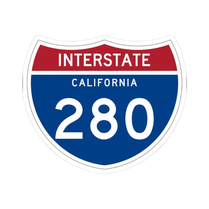 I-280 CA (California) (Road Sign) STICKER Vinyl Kiss-Cut Decal 3 Inch White - The Sticker Space