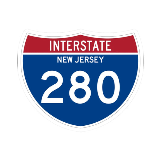 I-280 NJ Metric (New Jersey) (Road Sign) STICKER Vinyl Kiss-Cut Decal 2 Inch White - The Sticker Space