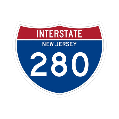 I-280 NJ Metric (New Jersey) (Road Sign) STICKER Vinyl Kiss-Cut Decal 3 Inch White - The Sticker Space