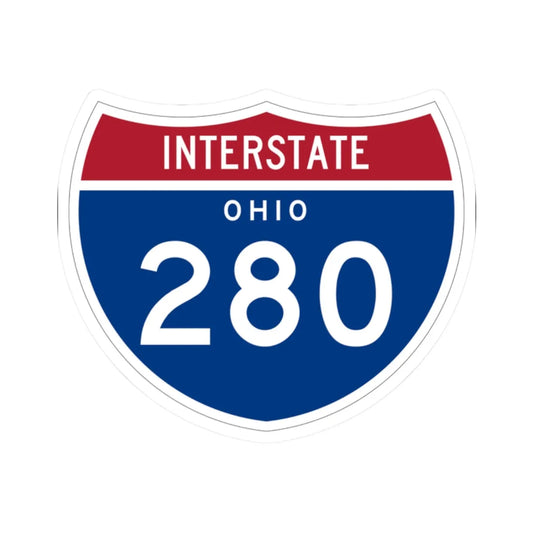 I-280 OH 1961 (Ohio) (Road Sign) STICKER Vinyl Kiss-Cut Decal 2 Inch White - The Sticker Space