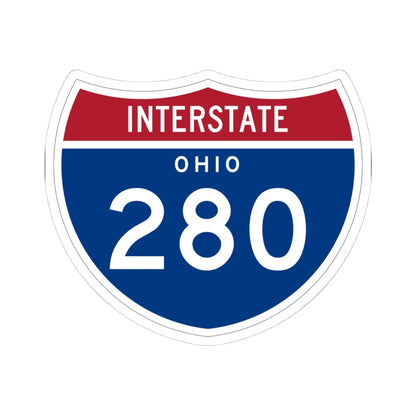 I-280 OH 1961 (Ohio) (Road Sign) STICKER Vinyl Kiss-Cut Decal 4 Inch White - The Sticker Space