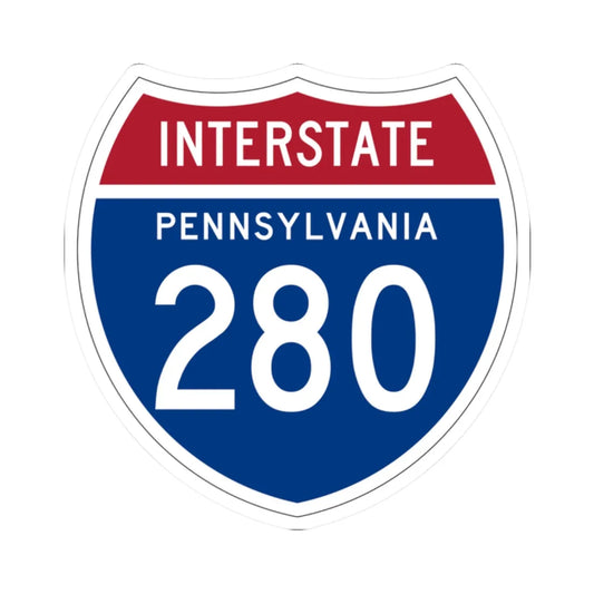 I-280 PA 1957 (Pennsylvania) (Road Sign) STICKER Vinyl Kiss-Cut Decal 2 Inch White - The Sticker Space