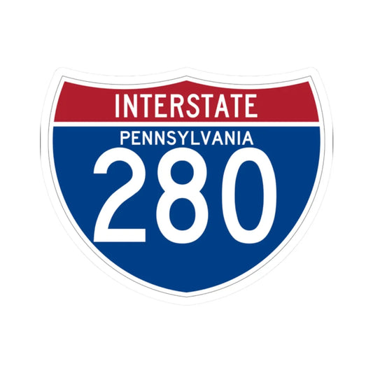 I-280 PA (Pennsylvania) (Road Sign) STICKER Vinyl Kiss-Cut Decal 2 Inch White - The Sticker Space