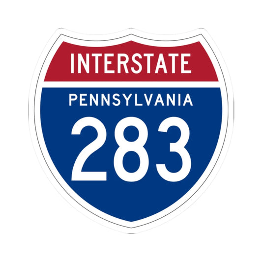 I-283 PA 1957 (Pennsylvania) (Road Sign) STICKER Vinyl Kiss-Cut Decal 2 Inch White - The Sticker Space