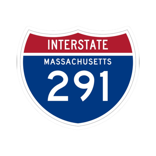 I-291 MA 1961 (Massachusetts) (Road Sign) STICKER Vinyl Kiss-Cut Decal 2 Inch White - The Sticker Space