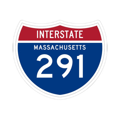 I-291 MA 1961 (Massachusetts) (Road Sign) STICKER Vinyl Kiss-Cut Decal 4 Inch White - The Sticker Space