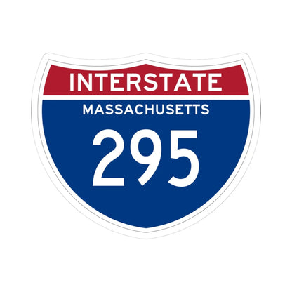 I-295 MA (Massachusetts) (Road Sign) STICKER Vinyl Kiss-Cut Decal 3 Inch White - The Sticker Space