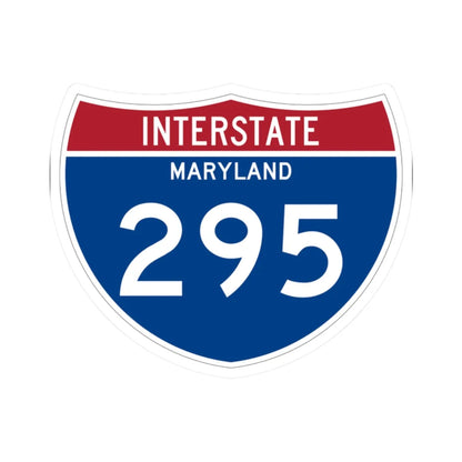 I-295 MD Metric (Maryland) (Road Sign) STICKER Vinyl Kiss-Cut Decal 2 Inch White - The Sticker Space