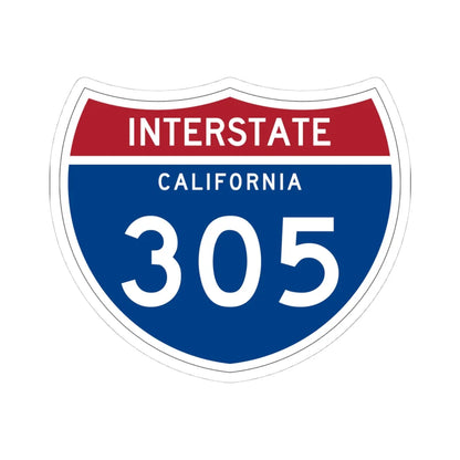 I-305 CA (California) (Road Sign) STICKER Vinyl Kiss-Cut Decal 4 Inch White - The Sticker Space