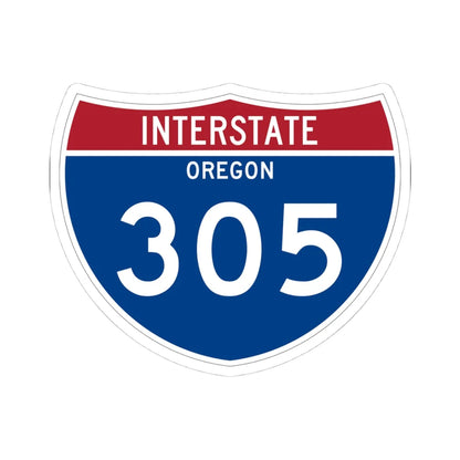 I-305 OR Metric (Oregon) (Road Sign) STICKER Vinyl Kiss-Cut Decal 4 Inch White - The Sticker Space
